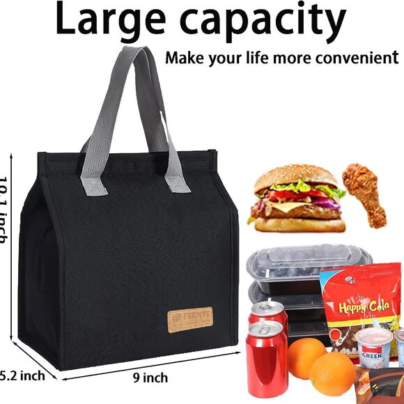 Lunch Bag for Women/Men,Waterproof Reusable Portable Lunch Tote,Lunch Box Bag.Th - Picture 4 of 7